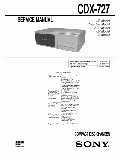 Sony CDX-727 CDX-727