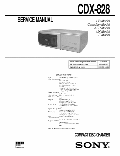 Sony CDX-828 CDX-828