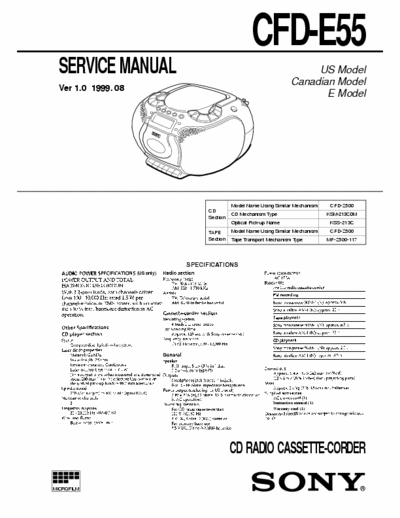 Sony CFD-E55 SONY CFD-E55
