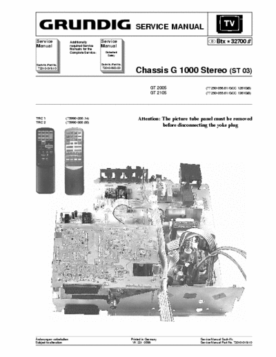 grundig gt1402 chassis g1000