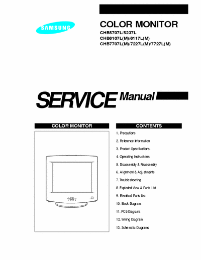 Samsung CHB5707L_X Samsung CHB5707L_X Monitors service manual