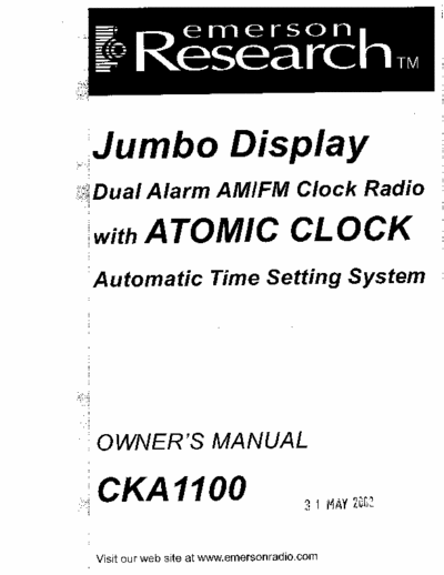 Emerson research CKA1100 20 page owner