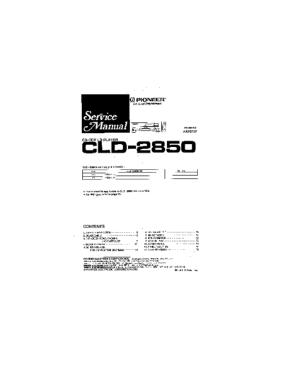 Pioneer CLD-2850 Service Manual Pioneer CLD-2850, ARP2787