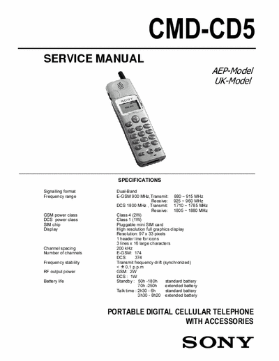 Sony CMD-CD5 CMD-CD5 mobile phone