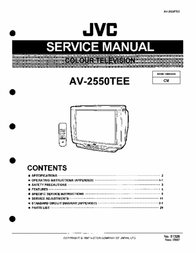 JVC AV 2550TEE JVC AV 2550TEE chassis  CM