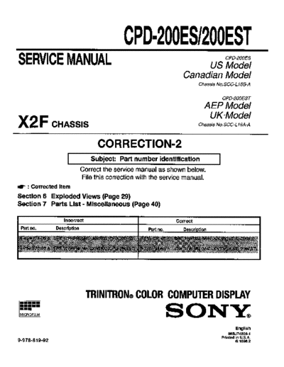 Sony CPD-200GS _ CPD200ES Schematics