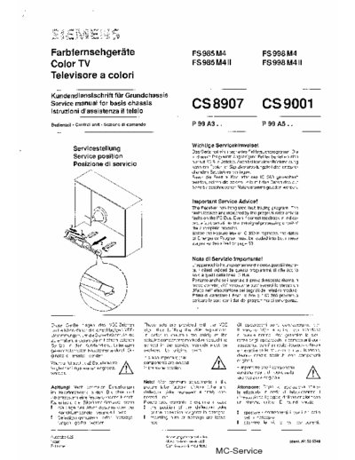 Siemens FS998M4 Schematic, Service Manuals