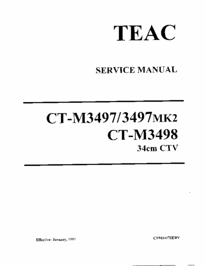 teac CTM 3497 Circuit Diagram