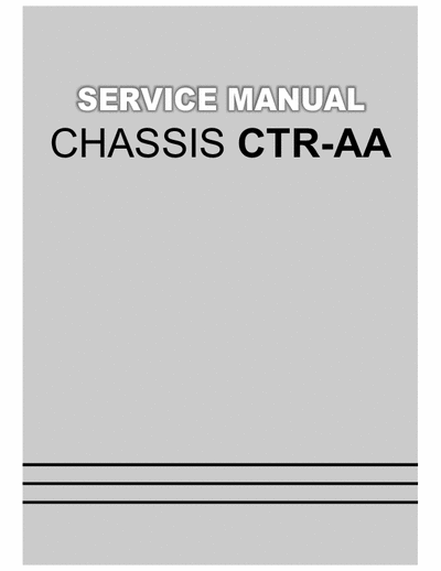 Schneider  Service Manual CTR-AA