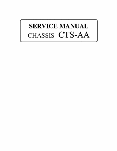 Schneider  Service Manual CTS-AA