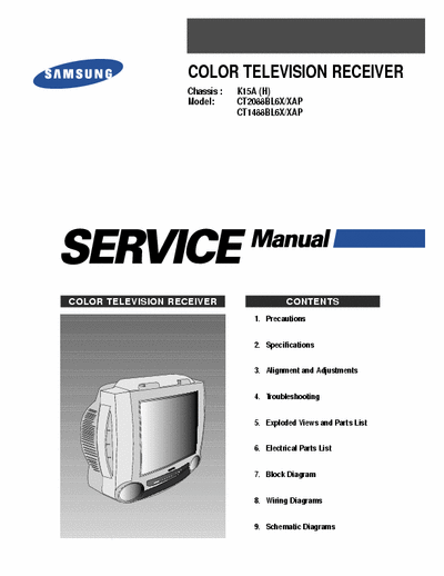 samsung ct-2088bl6x/xbm service manual tv samsung ct-2088bl6x