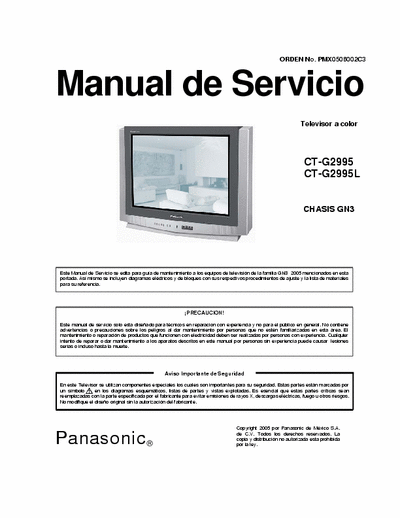 Panasonic CT-G2995 Manual Completo