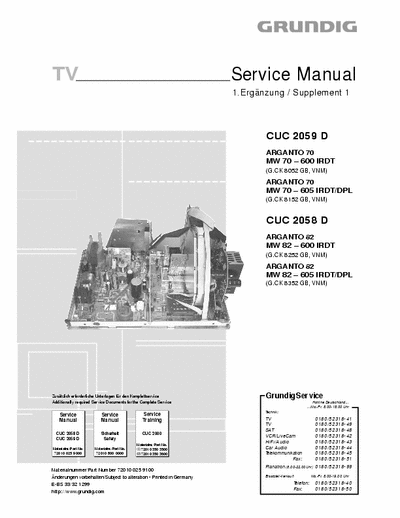 grundig  Original servide manual in PDF