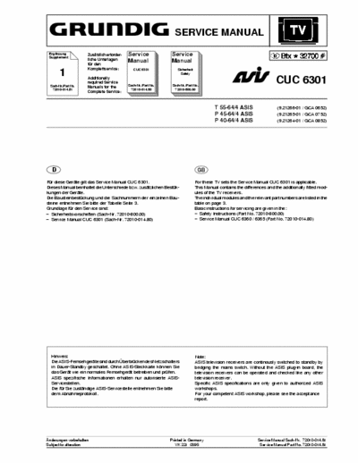 Grundig CUC6301 CUC6301