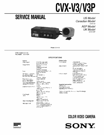 SONY CVX-V3 CVX-V3 service manual