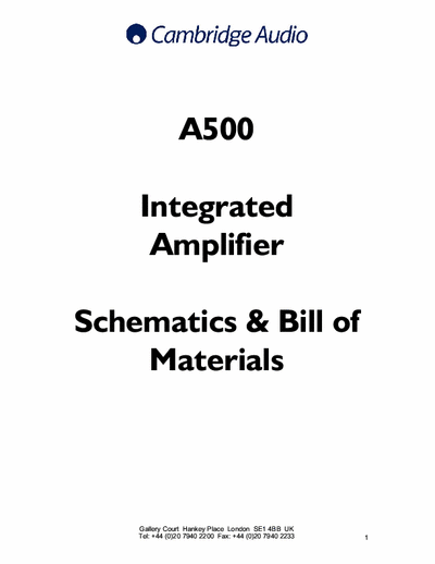 Cambridge A500 integrated amplifier