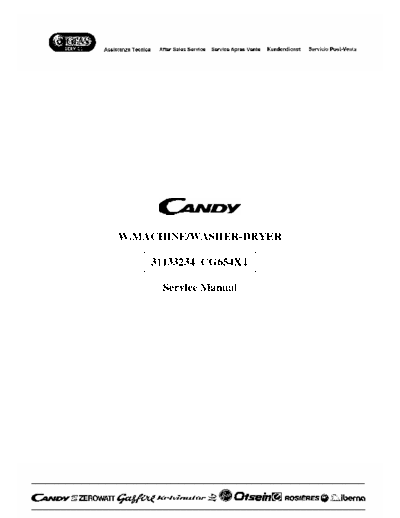 Candy CG654XT Service Manual