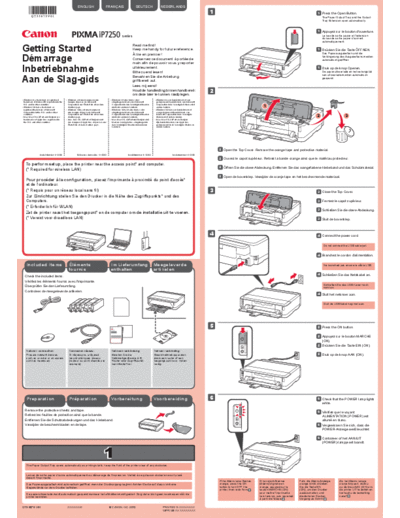 Canon PIXMA iP7250 Canon PIXMA iP7250 Getting started guide