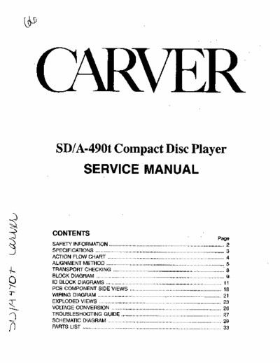 Carver SDA490t CD player