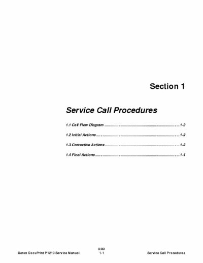 XEROX P1210 service manual