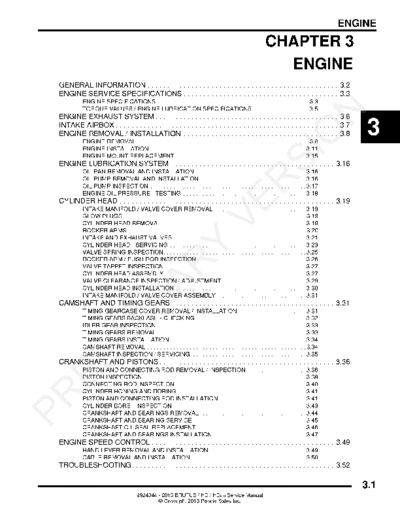 Polaris Brutus HDPTO Polaris Brutus, Brutus HD, and Brutus HD PTO Service Manual
Engine