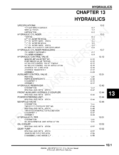 Polaris Brutus,Brutus HD,Brutus HDPTO Hydraulics service manual for Polaris Brutus and Brutus HD