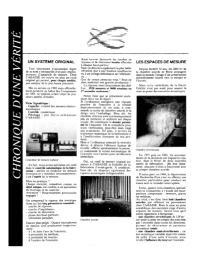 Cabasse Cabasse French and english.
Basic principles for the production of speakers of the highest quality at the time of Georges Cabasse designer and entrepreneur. Translation of a contemporary document with the help of google translate ...