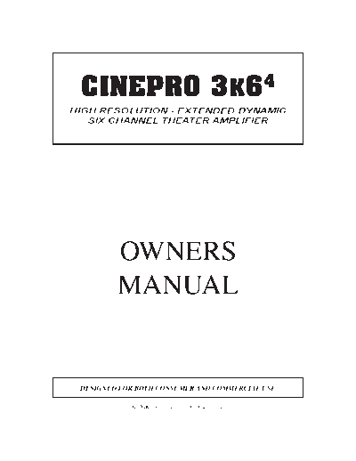 cinepro 3k6 cinepro 3k6 manual