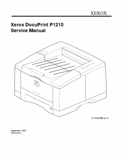 XEROX P1210 service manual