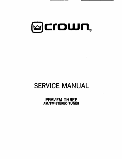 Crown Fm Three tuner