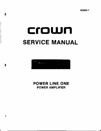 Crown PL1 power amplifier