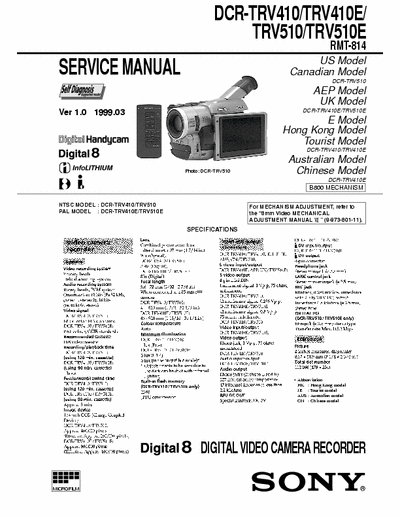 SONY DCR-TRV410_X DCR-TRV410_X service manual