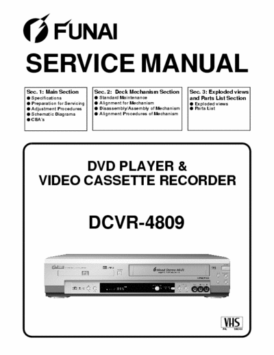Funai DCVR-4809 Manual Service DVD Player e VHS Recorder - pag. 99