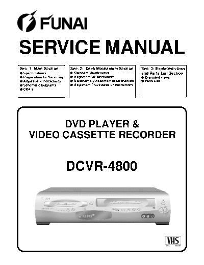Funai DCVR-4800 Service Manual Dvd Player MP3 VHS Redorder - pag. 97