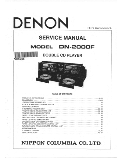 Denon DN2000F S.M.
