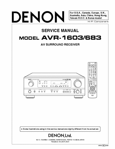 Denon AVR-1306 service manual Denon AVR-1306
