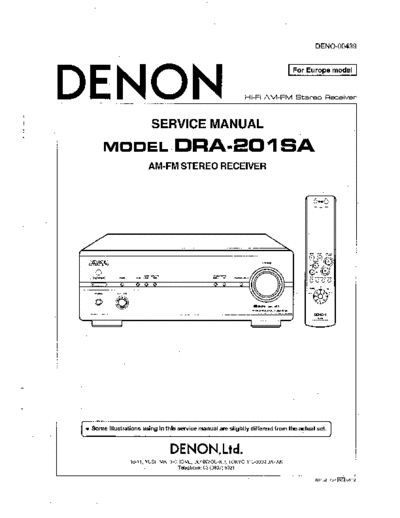 Denon DRA-201SA Complete service manual w. schematics