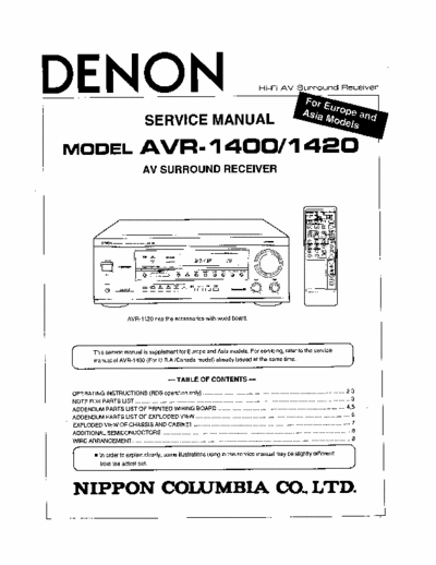 DENON AVR-1400,1420 S.M.