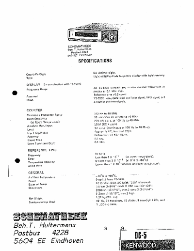 kenwood DG-5 DG-5 Schematic