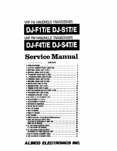 Alinco DJ-F1T/E, DJ-S1T/E Service Manual VHF FM Handheld Transceiver - (4.377Kb) Part 1/2 - pag. 44