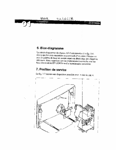 sony AE-4 french doc for AE-4 chassis