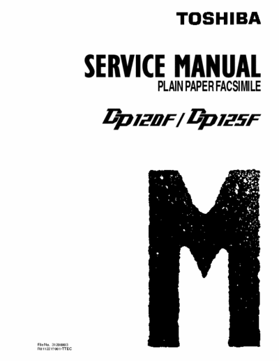 Toshiba DP-120f Toshiba DP-120F DP-125F Service Manual