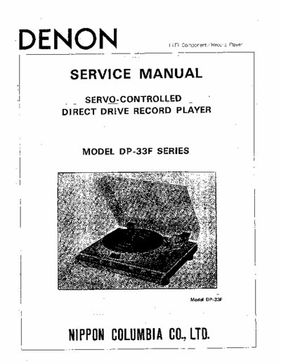 DENON DP-F33 Denon DP-33f Service Manyual