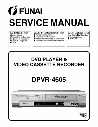 Funai DPVR-4605 Service Manual DVD VHS Recorder - (12.894Kb) 6 Part File - pag. 102
