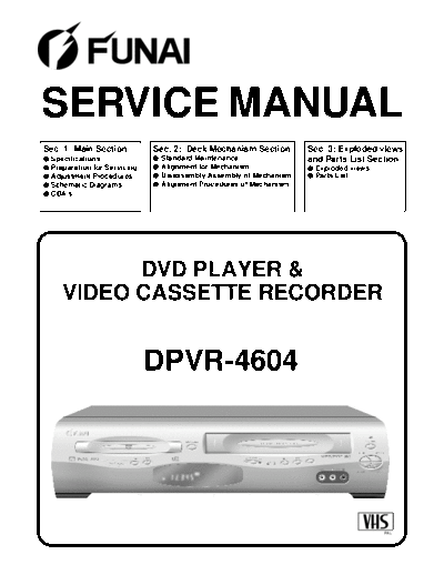 Funai DPVR-4604 Service Manual DVD Player e VCR Recorder Combi - [Part 1/4] pag. 98