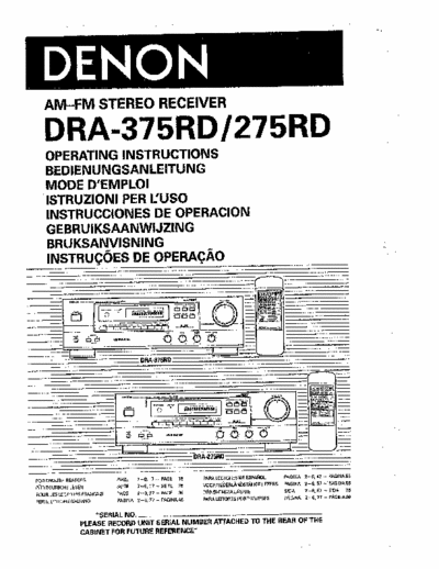 denon dra 375rd also for dra 375rd