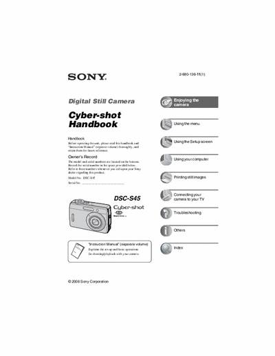 Sony DSC-S45 91 page owner