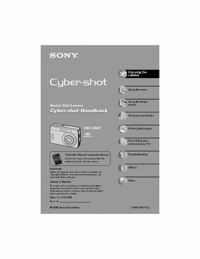 Sony DSC-S500 96 page user