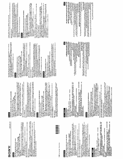 Sony DSC-S650 2 page multi-language battery recommendation notation for DSC-S650 & DSC-S700