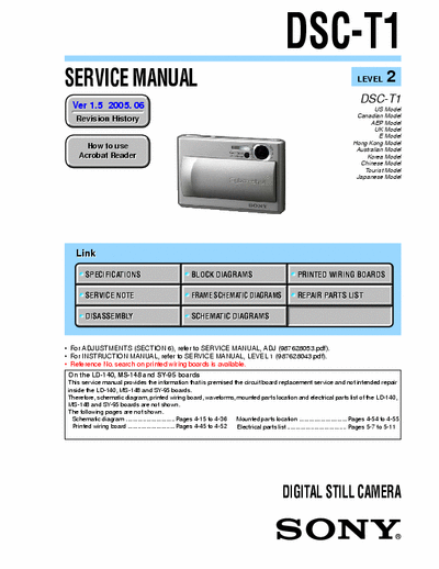 sony t1 Sony_DSC-T1_Service_Manual